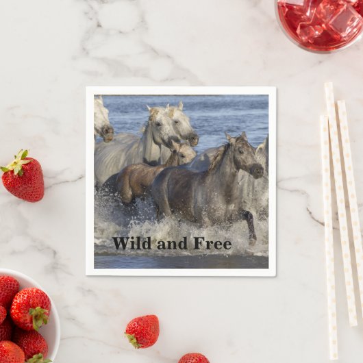 Paarden die in het water galmen servet (Insitu)