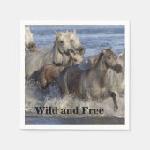 Paarden die in het water galmen servet (Voorkant)