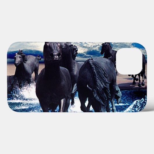 Paarden die in het water rennen Case-Mate iPhone case (Achterkant (horizontaal))