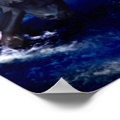 Paarden die in het waterlandschap lopen poster (Hoek)