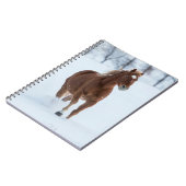 Paarden die in sneeuw lopen notitieboek (Linkerzijde)