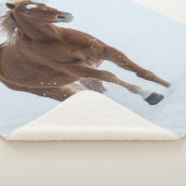 Paarden die in sneeuw lopen sherpa deken (3/4)