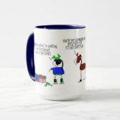 Paarden die kerstmis openen Cartoon Mok (Voorkant links)