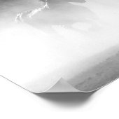 Paarden die lopen in de mist zwart-wit poster (Hoek)