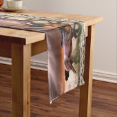 Paarden die lopen in het Surf Small Medium Tafelloper (Voorbeeld)