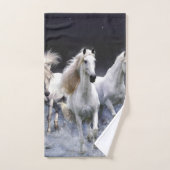 Paarden die lopen met kussens bad handdoek (Handdoek)