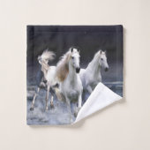Paarden die lopen met kussens bad handdoek (Wasdoekje)
