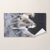 Paarden die lopen met kussens bad handdoek (Handdoek)