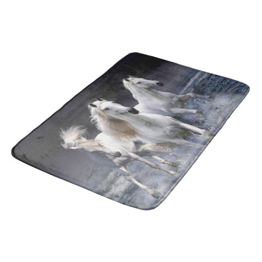 Paarden die lopen met kussens badmat (Gekanteld)