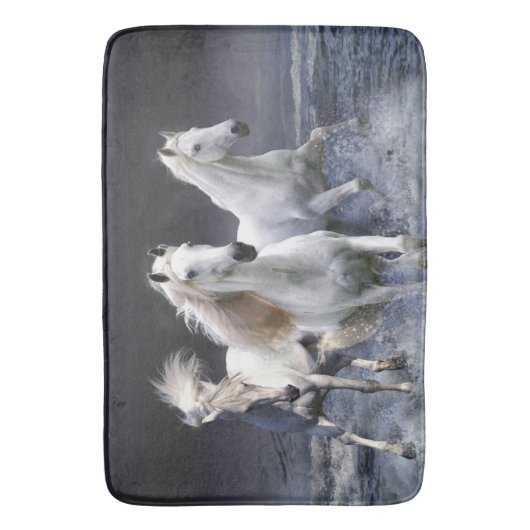 Paarden die lopen met kussens badmat (Voorkant Verticaal)