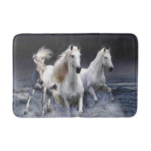 Paarden die lopen met kussens badmat