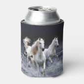 Paarden die lopen met kussens blikjeskoeler (Blikje Voorkant)