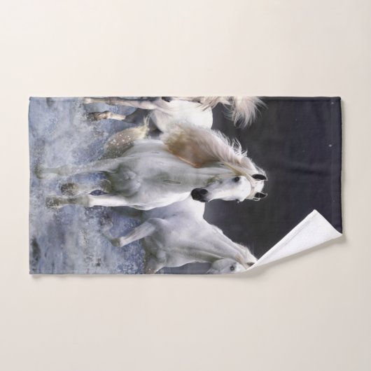 Paarden die lopen met kussens handdoek (Handdoek)