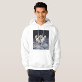 Paarden die lopen met kussens hoodie (Voorkant volledig)