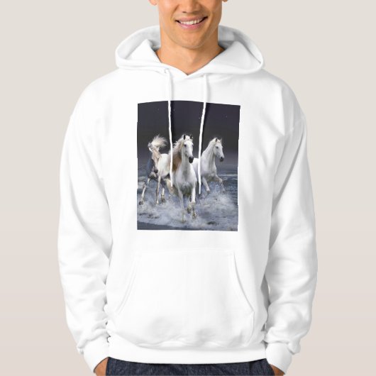 Paarden die lopen met kussens hoodie (Voorkant)