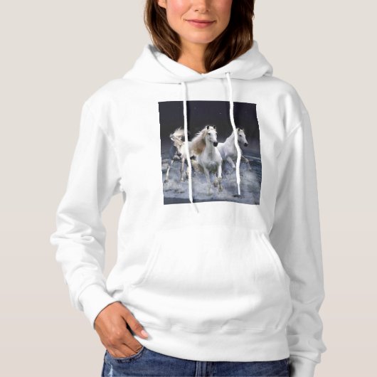Paarden die lopen met kussens hoodie (Voorkant)