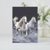 Paarden die lopen met kussens kaart (Staand voorkant)