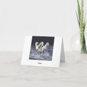 Paarden die lopen met kussens kaart (Achterkant)