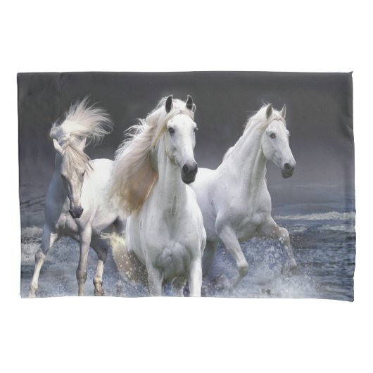 Paarden die lopen met kussens kussensloop (Voorkant)