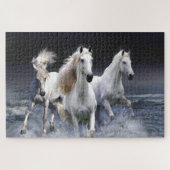 Paarden die lopen met kussens legpuzzel (Horizontaal)
