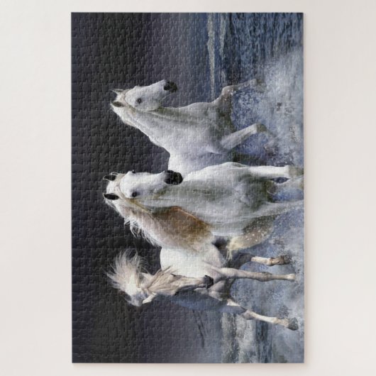 Paarden die lopen met kussens legpuzzel (Verticaal)