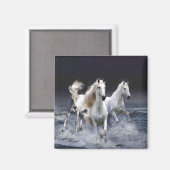 Paarden die lopen met kussens magneet (Voorkant / Achterkant)