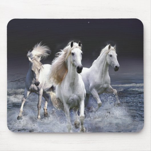 Paarden die lopen met kussens muismat (Voorkant)
