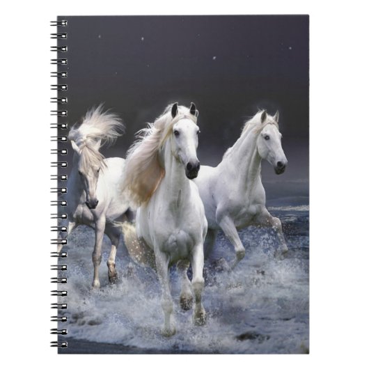 Paarden die lopen met kussens notitieboek (Voorkant)