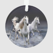 Paarden die lopen met kussens ornament (achterkant)