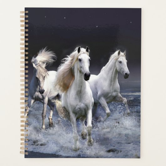 Paarden die lopen met kussens planner (Voorkant)