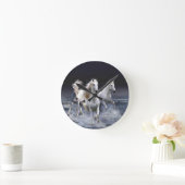 Paarden die lopen met kussens ronde klok (Huis)