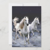 Paarden die lopen met kussens save the date (Voorkant)