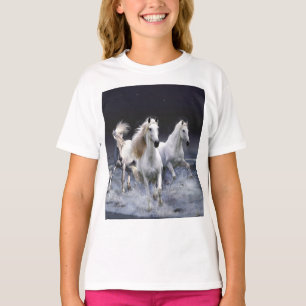 Paarden die lopen met kussens t-shirt