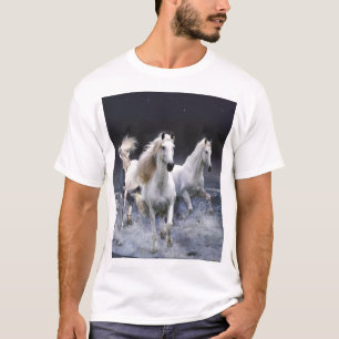 Paarden die lopen met kussens t-shirt