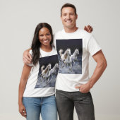 Paarden die lopen met kussens t-shirt (Unisex)