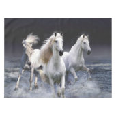 Paarden die lopen met kussens tafelkleed (Voorkant (Horizontaal))