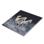 Paarden die lopen met kussens tegeltje (Zijkant)