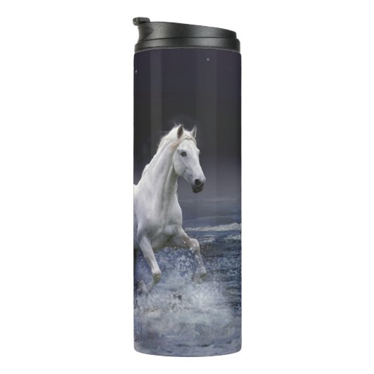 Paarden die lopen met kussens thermosbeker (Geroteerd rechts)