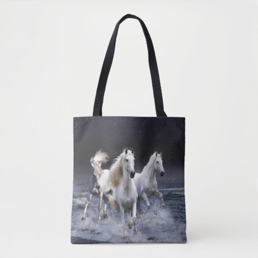 Paarden die lopen met kussens tote bag (Voorkant)