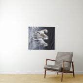 Paarden die lopen met kussens wandkleed (In Situ (horizontaal))