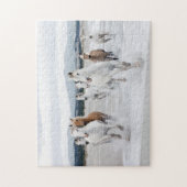 Paarden die lopen op de Beach Jigzaag Puzzle Legpuzzel (Verticaal)