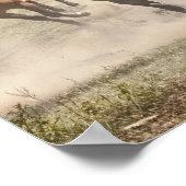 Paarden die lopen tijdens de rondleiding in Montan Poster (Hoek)