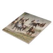 Paarden die lopen tijdens de rondleiding in Montan Tegeltje (Zijkant)