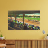 Paarden die naar de Post gaan bij Race Track Canvas Afdruk (Insitu (Woonkamer))