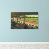 Paarden die naar de Post gaan bij Race Track Canvas Afdruk (Insitu (Houten vloer))