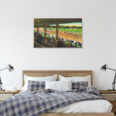 Paarden die naar de Post gaan bij Race Track Canvas Afdruk (Insitu (Slaapkamer))