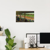 Paarden die naar de Post gaan bij Race Track Poster (Thuiskantoor)