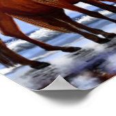 Paarden die op het strand Poster staan (Hoek)