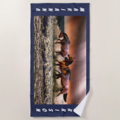 Paarden die op het strand rennen strandlaken (Voorkant)