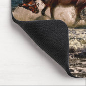 Paarden die op het Surf van de oceaan op de zon lo Muismat (Hoek)